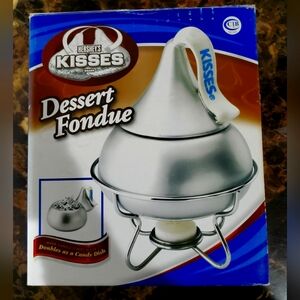 New Vintage 2008 Chocolate Hershey's Kisses Unused Dessert Fondue Set in Box